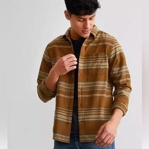 NWT Hurley Men's Brown Striped Shirt